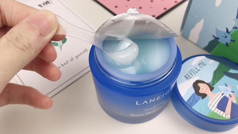 蘭芝睡眠面膜實測：晚睡亦美人早起水光肌